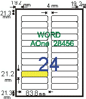 (#54) L2184 (24格) A4三用電腦標籤20